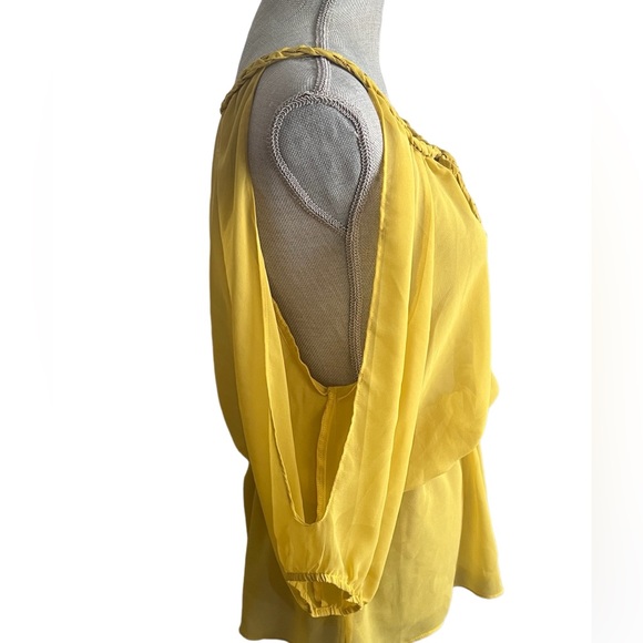 Y2K XXI Forever 21 Sheer Cold Shoulder Blouse - Picture 9 of 11